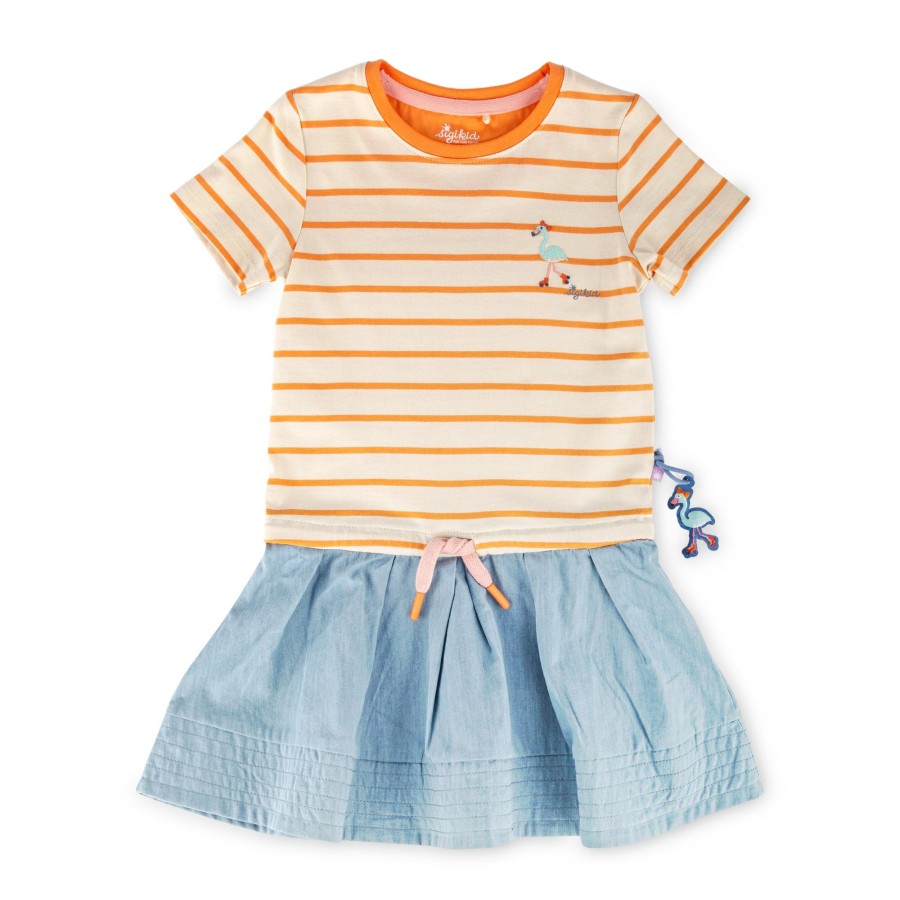 Sigikid Kinder Ringelkleid Wild Flamingo