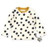 Sigikid Weises Kinder Langarmshirt Mit Dunkelblauen Punkten