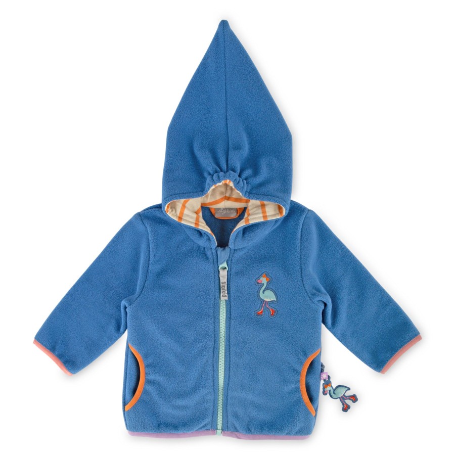 Sigikid Blaue Baby Fleecejacke Wild Flamingo