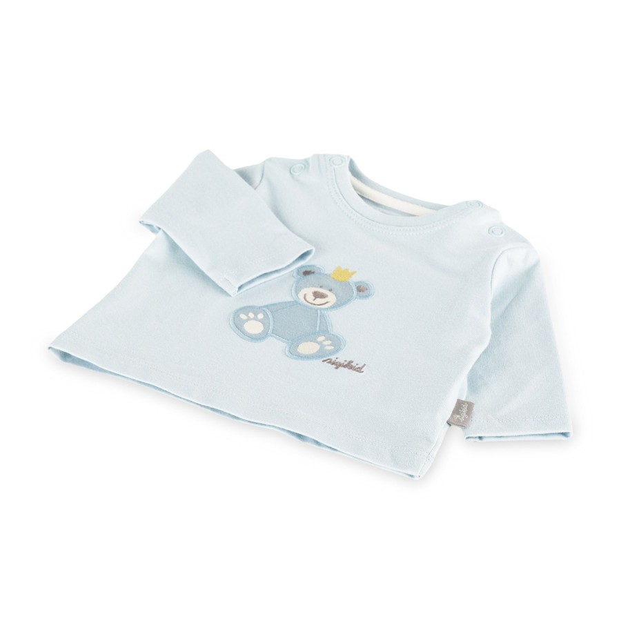 Sigikid Baby Langarmshirt Kronchen Bar, Blau