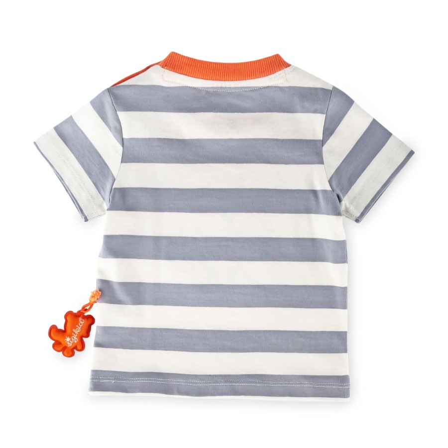 Sigikid Baby T-Shirt Mit Tiger Motiv, Weis-Grau