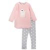 Sigikid Kinder Schlafanzug Hund, Rosa/Grau