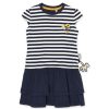 Sigikid Kinder Ringelkleid Mit Volants Und Blumchen Stickerei